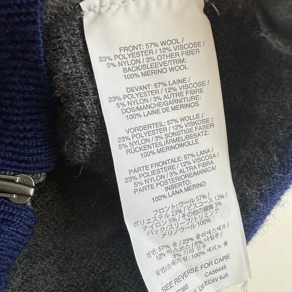 J.Crew Womens Asymmetrical Side Zip Wool Blend Color Block Grey/Red Sweater XXS - Picture 9 of 10